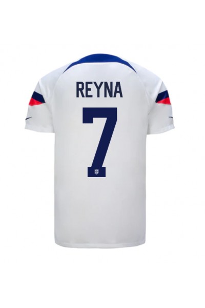 Yhdysvallat Giovanni Reyna #7 Jalkapallovaatteet Kotipaita MM-kisat 2022 Lyhythihainen